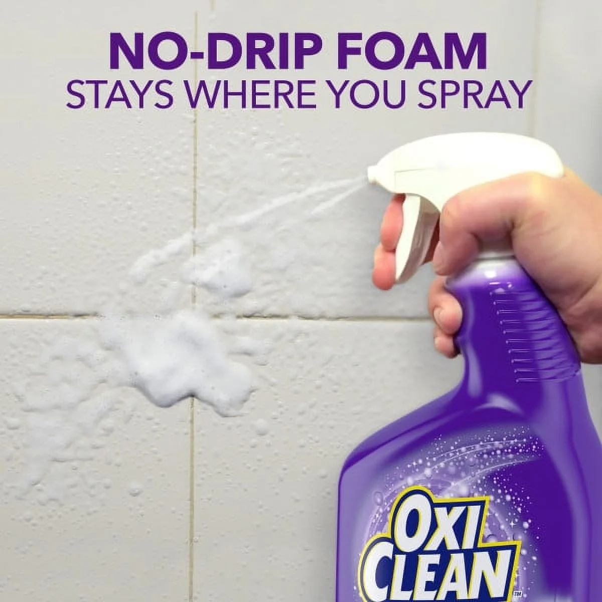 OxiClean plus Bleach, No Drip Foam, Mold & Mildew Bathroom Stain Remover 30 oz. - Pack of 4
