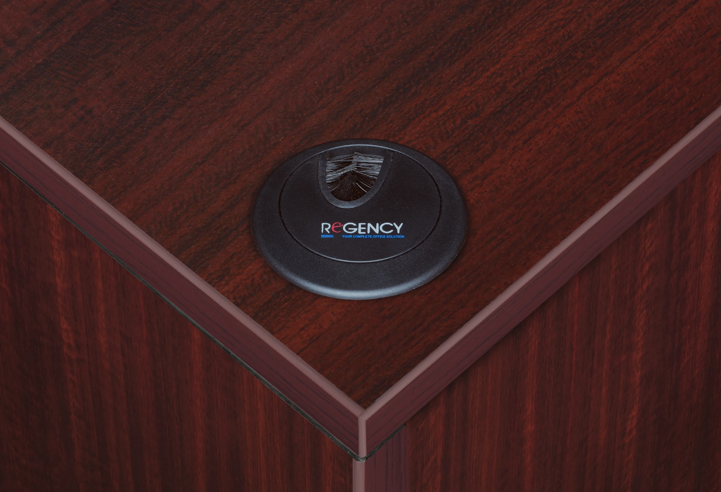 Romig Legacy 71 in.Hi-Low L Desk with Single Mobile Pedestal- Mahogany