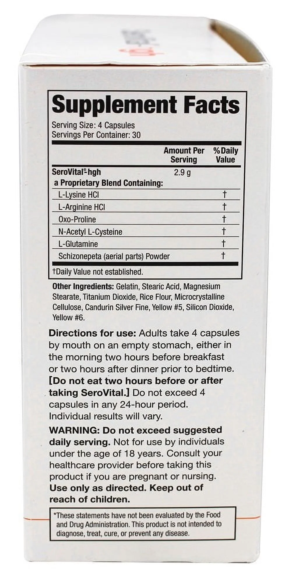 Basic Research Serovital-hgh Anti-Aging Supplement Capsules, 120 Ct