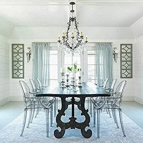 KHBIULIFE - Set of 2 - Smoke - Modern Louis XIV Arm Chair