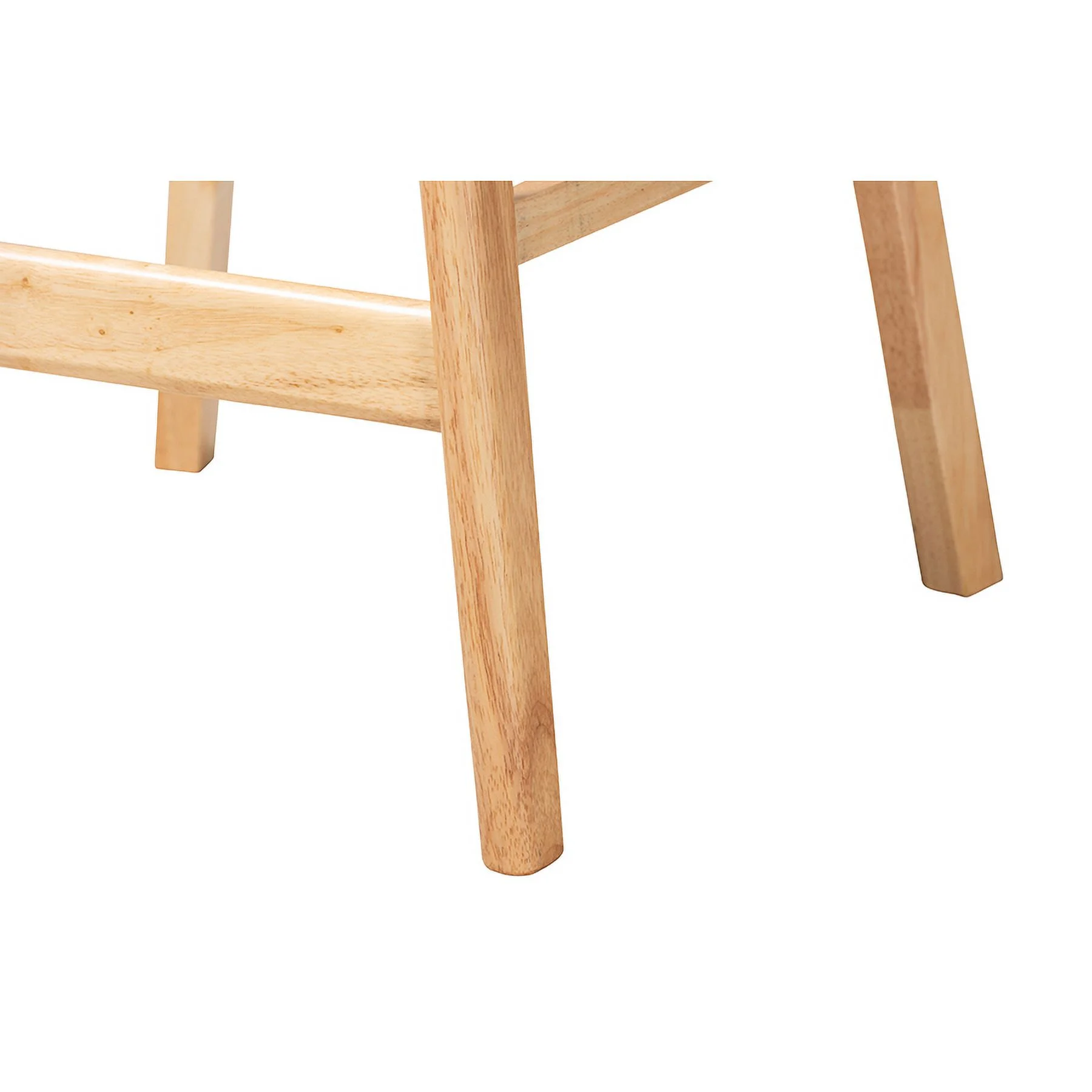 Baxton Studio Ulyana Mid-Century Modern Grey Fabric and Natural Brown Finished Wood 2-Piece Counter Stool Set