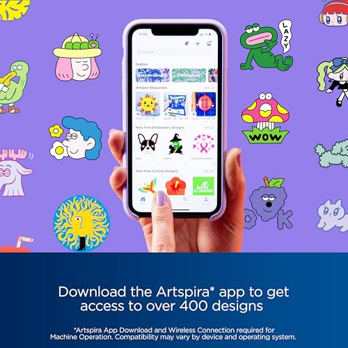 Brother Skitch Single-Needle Embroidery Machine powered by the required Artspira mobile app, 4” x 4” Embroidery Area, Bluetooth Connected