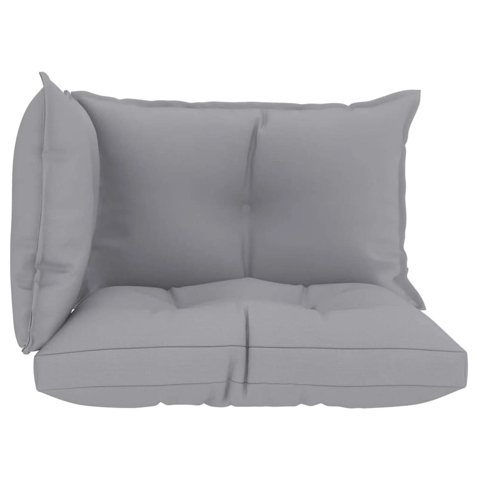 Walmeck Pallet Cushions 3 pcs Gray Fabric