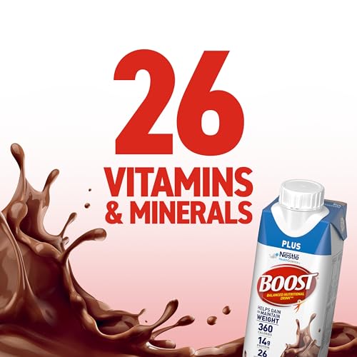 BOOST Plus Nutritional Drink, Rich Chocolate, 8 fl oz (Pack of 24)