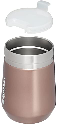 Stanley GO Everyday Wine Tumbler 10 oz | Press Fit Drink Through Lid | Beverage, Coffee, and Cocktail Cup | Insulated Stainless Steel Wine Glass | BPA-Free | Ash