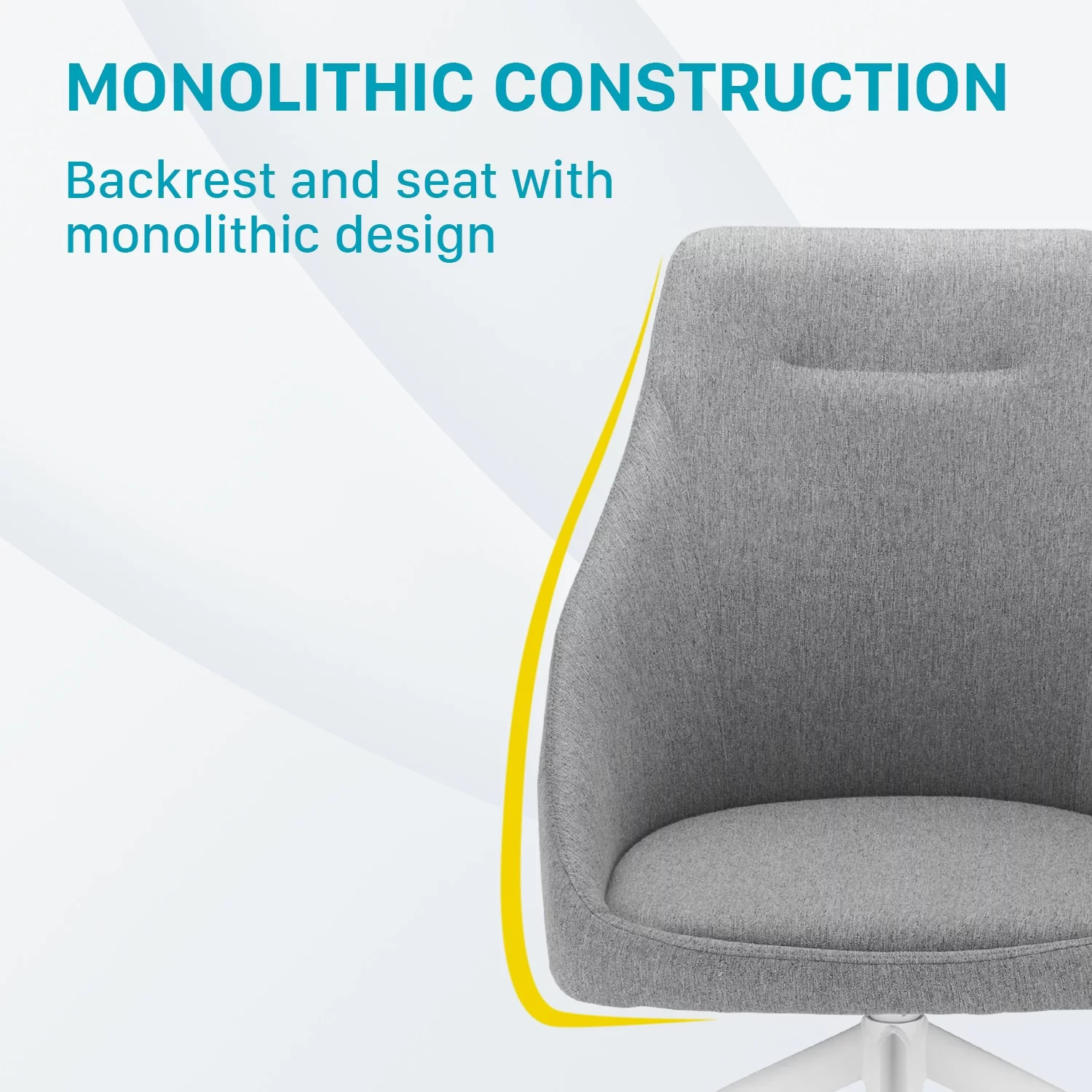 Furniture of America Danyal Mid-Century Two-Toned Fabric Swivel Desk Chair by