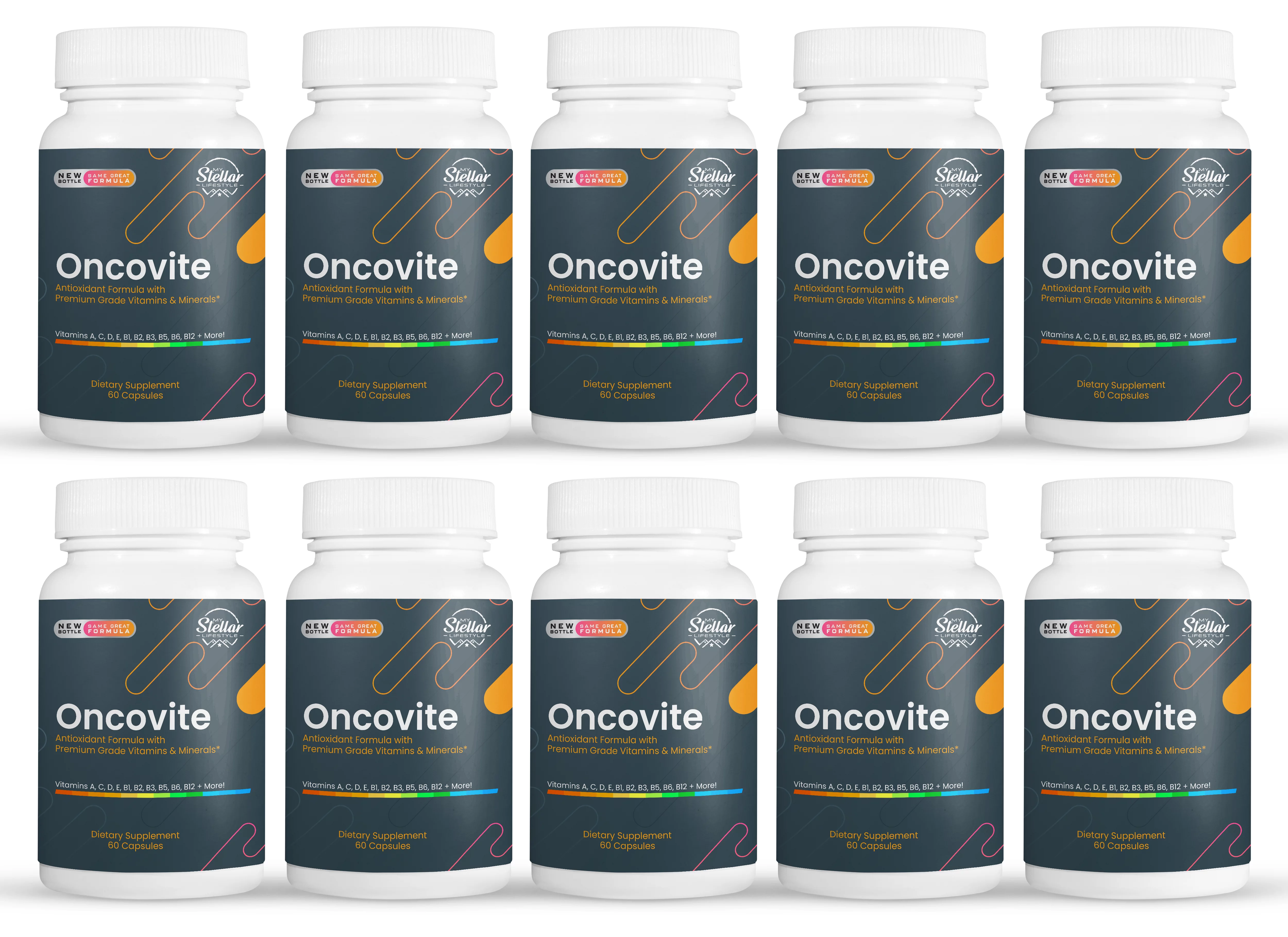 10 Pack Oncovite, antioxidant formula with premium vitamins & minerals-60 Capsules x10