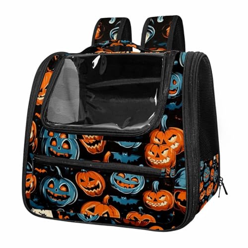 Halloween Pet Travel Carrier | Ventilated Comfortable Design with Safety Features | Ideal for Small to Medium Sized Pets Cats, Dogs etc
