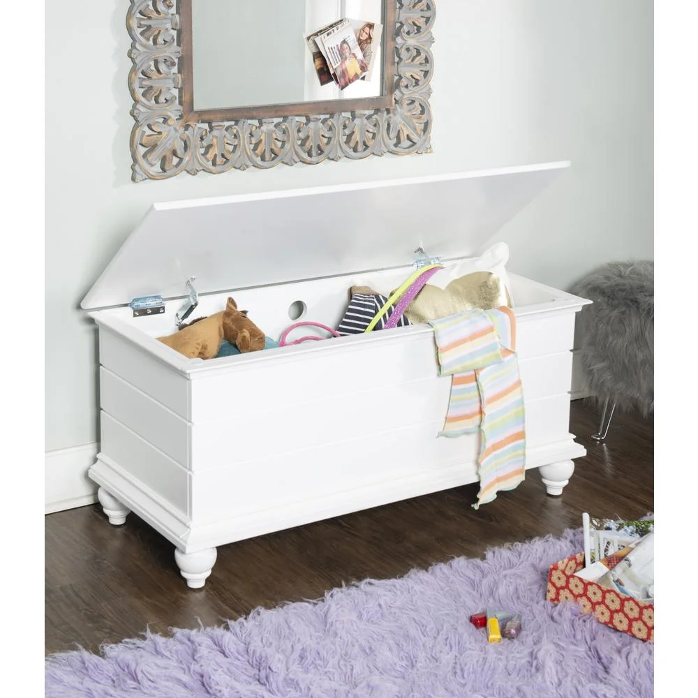 Linon Whitehurst Wood Cedar Chest in White