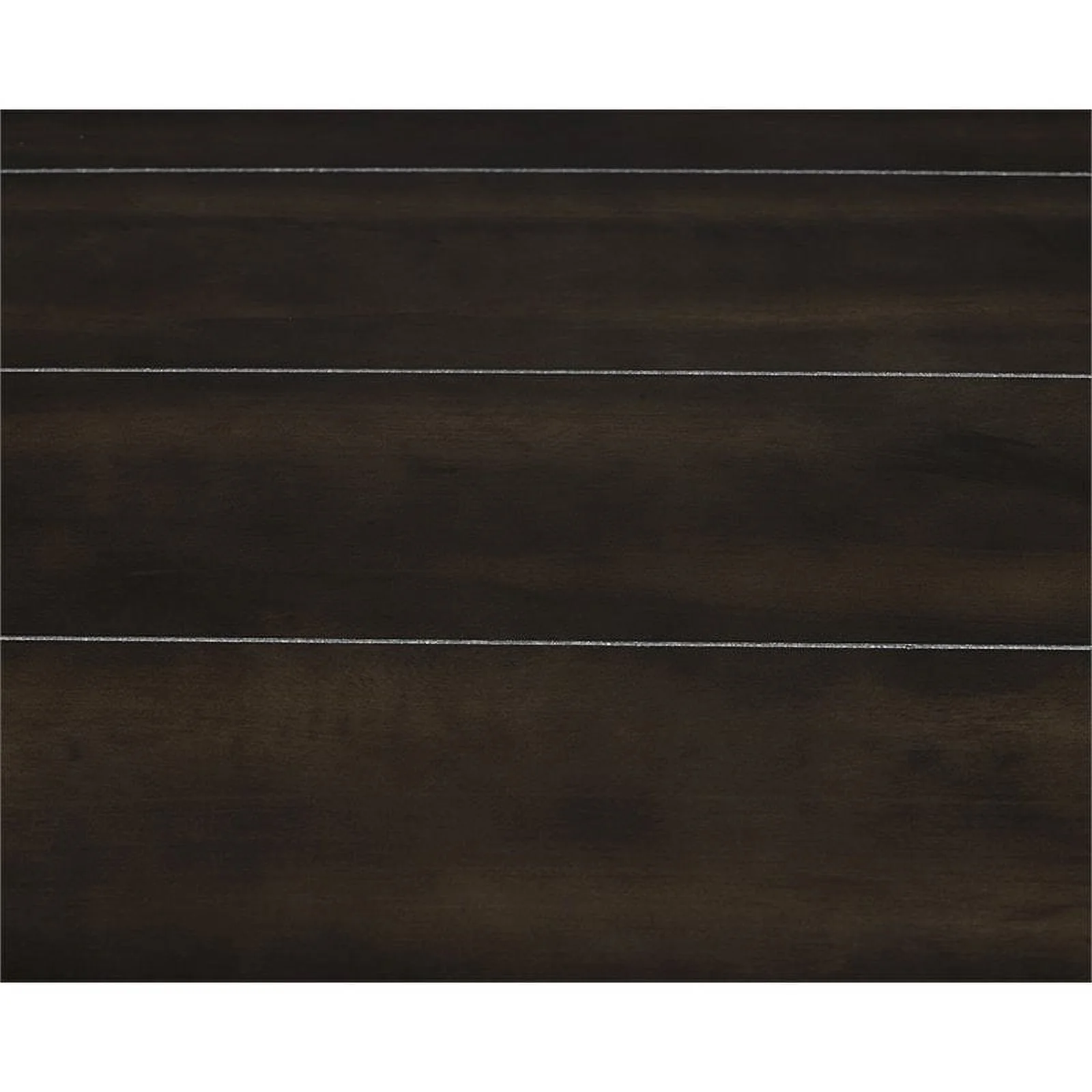 Maklaine Square Wood End Table with Marble Top and Bottom Shelf in Espresso