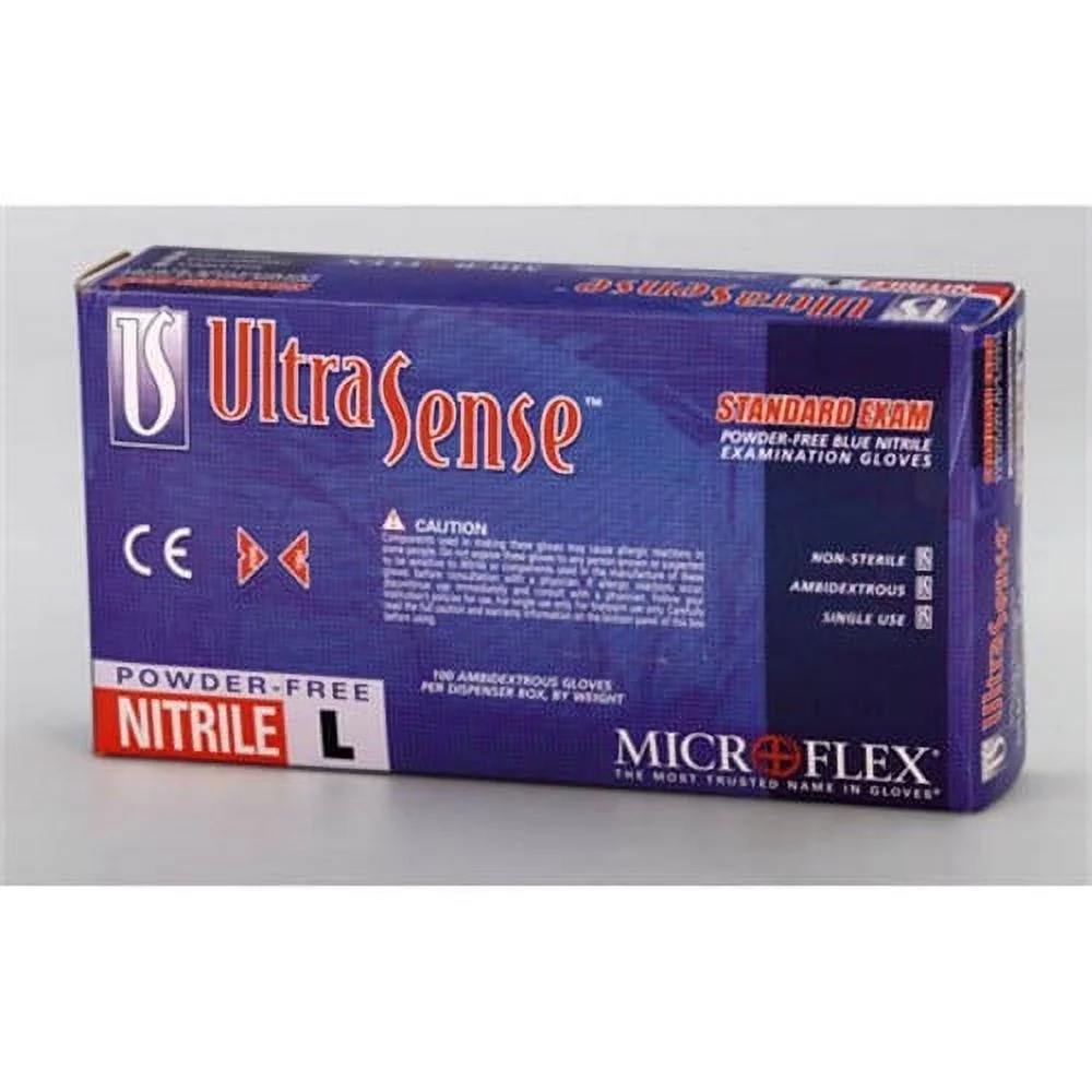 Microflex UltraSense Powder-Free Nitrile Exam Gloves, Small - Model US-220-S, Box of 100