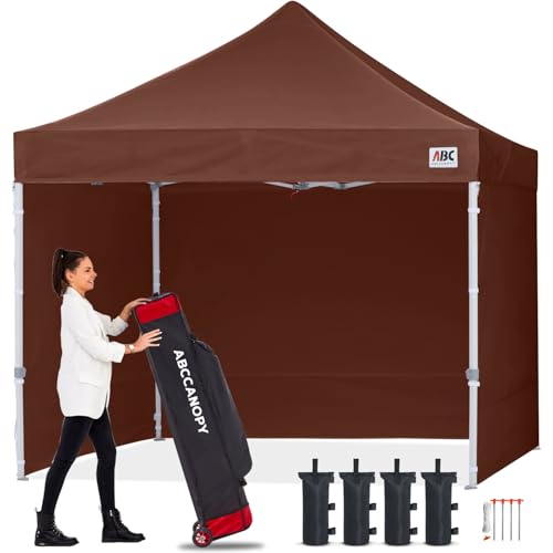 ABCCANOPY Easy Pop Up Canopy Tent with Sidewalls 10x10 Commercial -Series, White