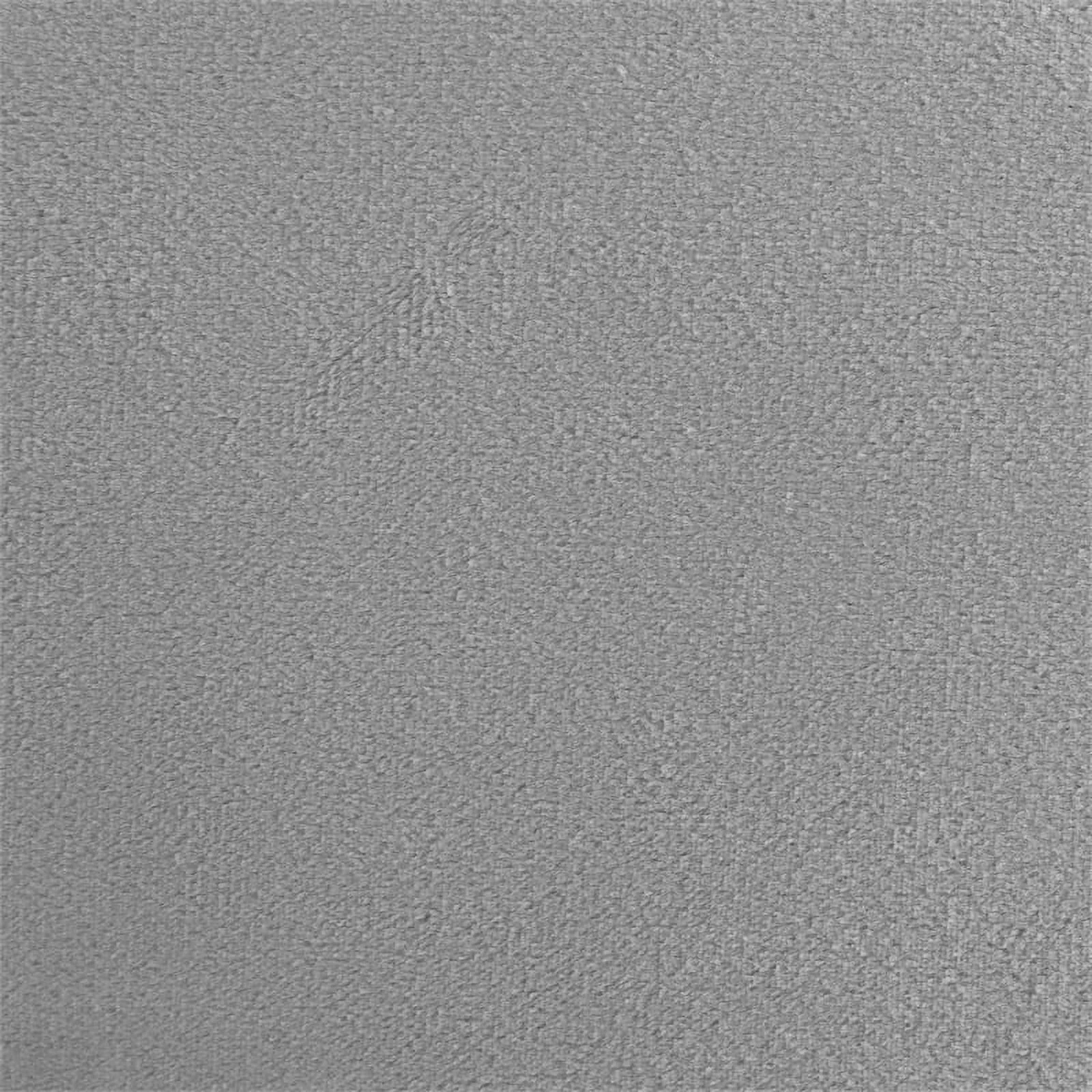 Linon Odin Round Faux Leather Swivel Ottoman in Gray