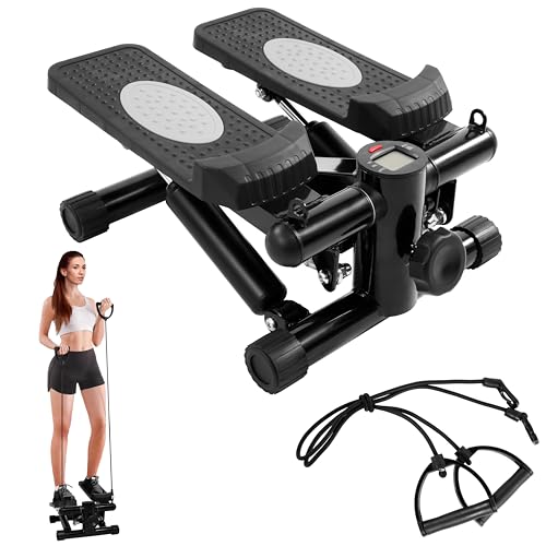 Pre-Assembled Adjustable Mini Stepper Stair Stepper Stepping Machine with Resistance Bands