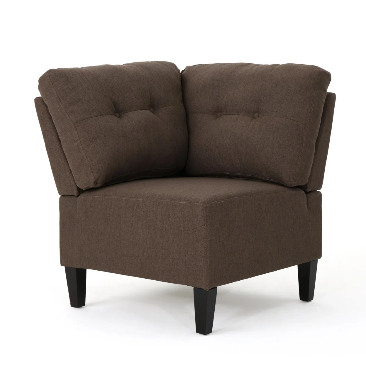 Niya Mid Century Modern 7 Piece Fabric Extended Sectional Sofa