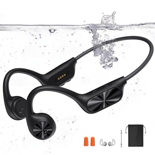 Swimming Headphones,Bone Conduction Headphones Bluetooth 5.4,IPX8 Waterproof,32G Memory Sports Headphone,Underwater Headphone with MP3-Player for Swim,Open Earphones for Swimming Running