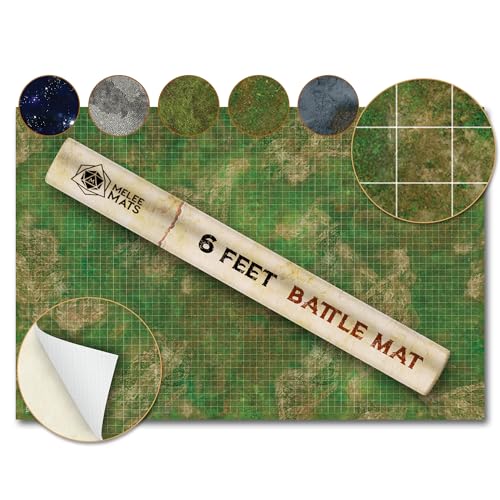 Battle Game Mat - 48x48 - Dungeons Tabletop Dragons Dice Role Playing Map - Wargaming RPG Warfare 40k Flames War - Reusable Miniature Figure Board Games - Warhammer Gaming Vinyl Mat