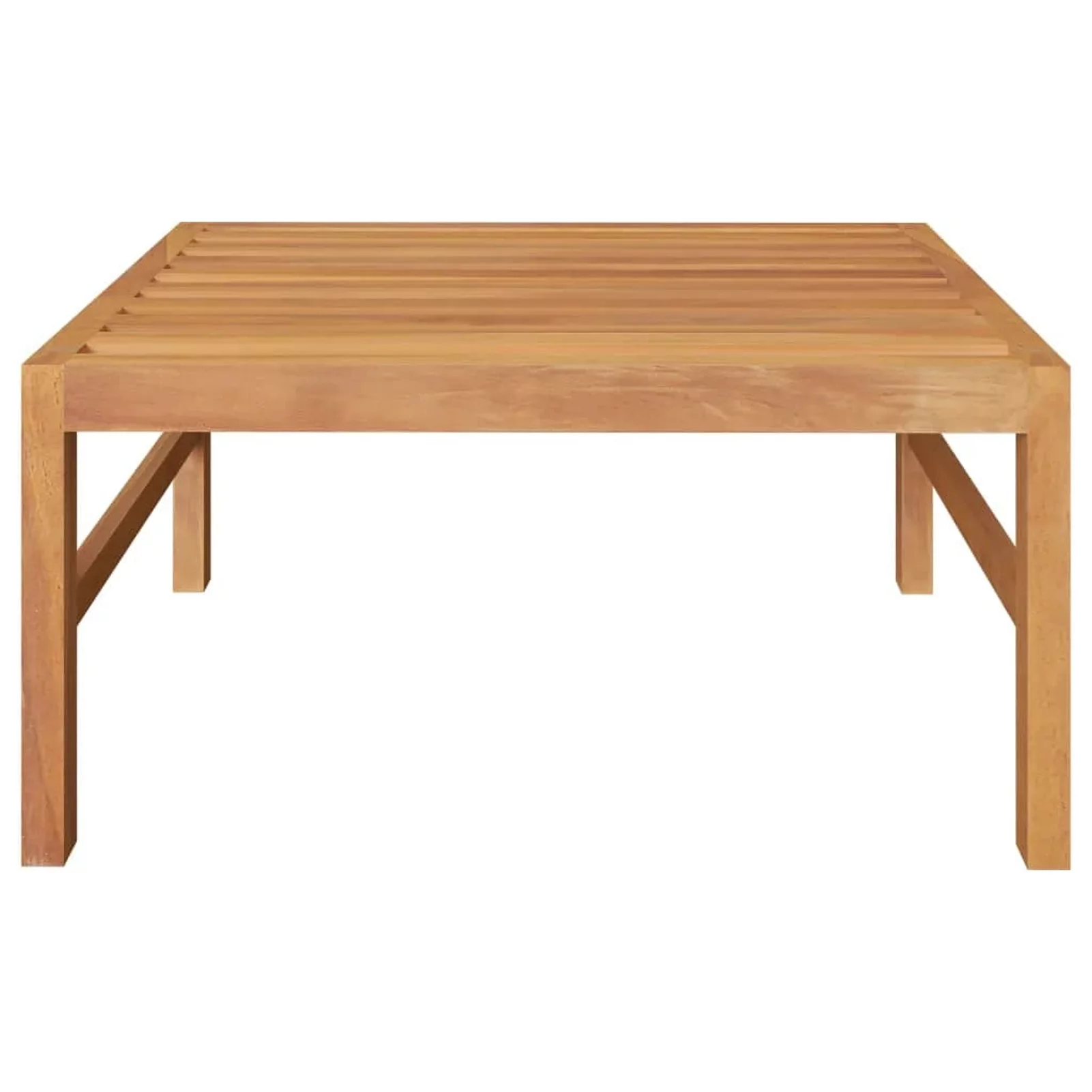 Tomshoo 2 Piece Patio Set with Dark Gray Cushions Teak Wood