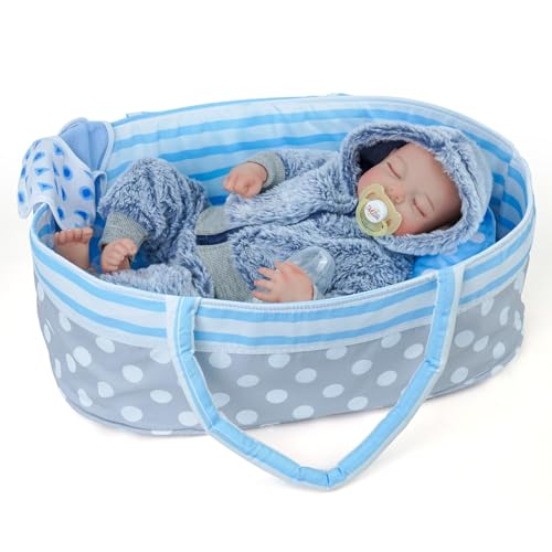 BABESIDE Lifelike Reborn Baby Dolls Silicone Full Body Boys - 17-Inch Real Baby Feeling Realistic-Newborn Baby Doll Full Body Vinyl Real Life Baby Dolls with Toy & Gift Box for Kids
