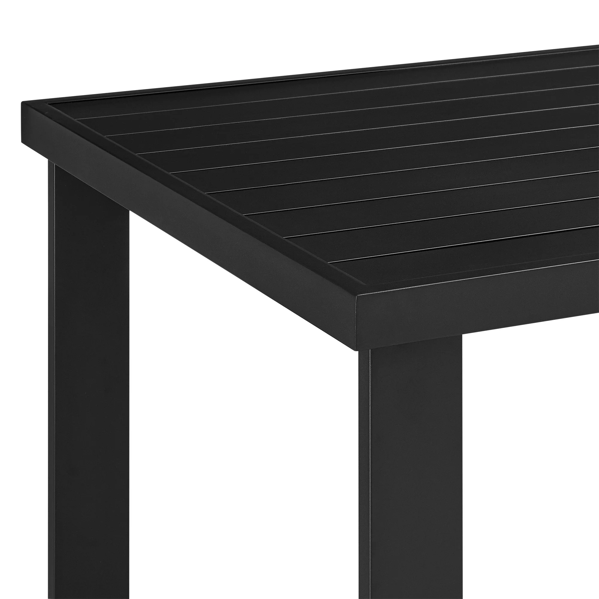 Benjara BM295634 59 in. Troy Rectangular Tabletop Patio Bar Height Dining Table, Black