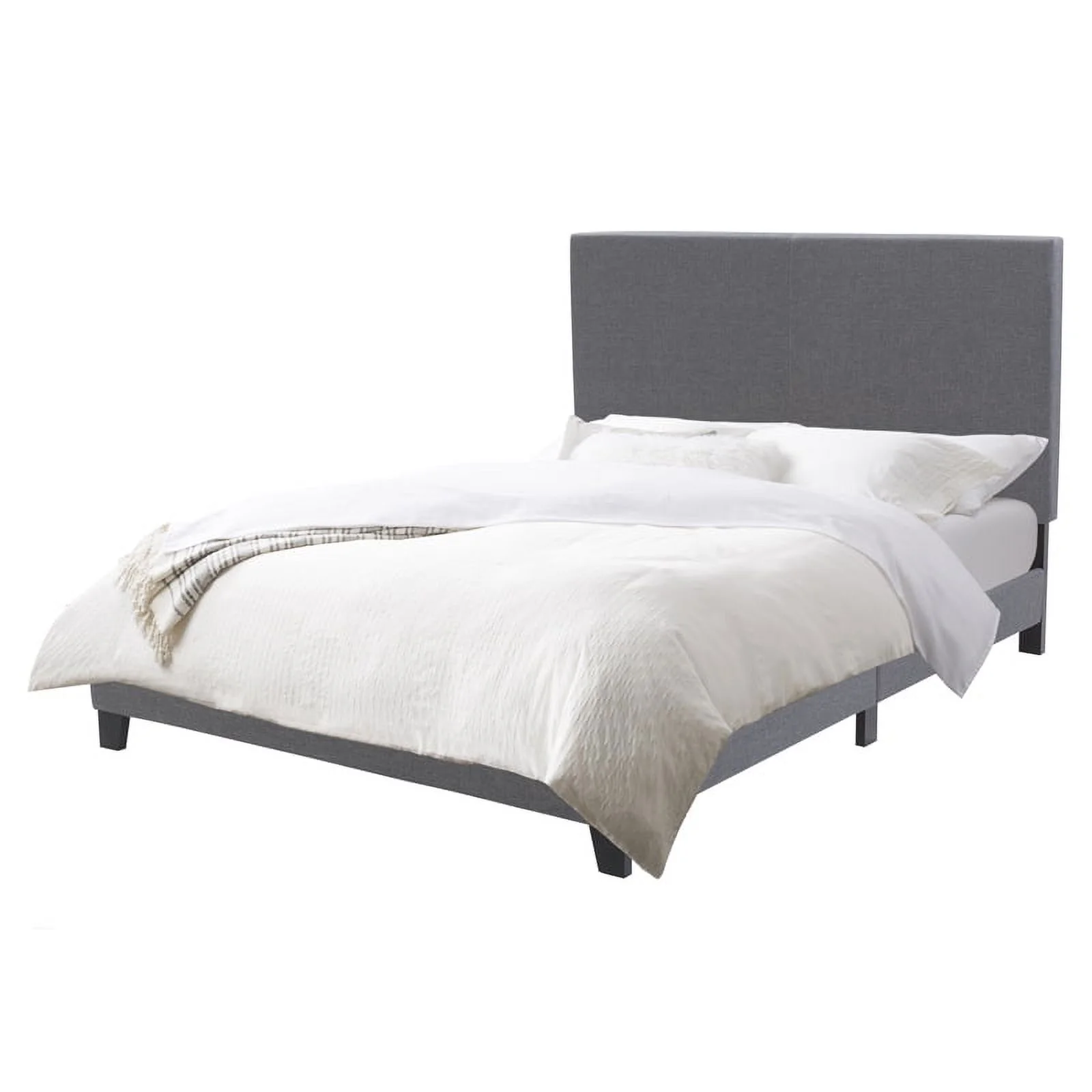 Atlin Designs Upholstered Engineered Wood Queen Bed in Gray