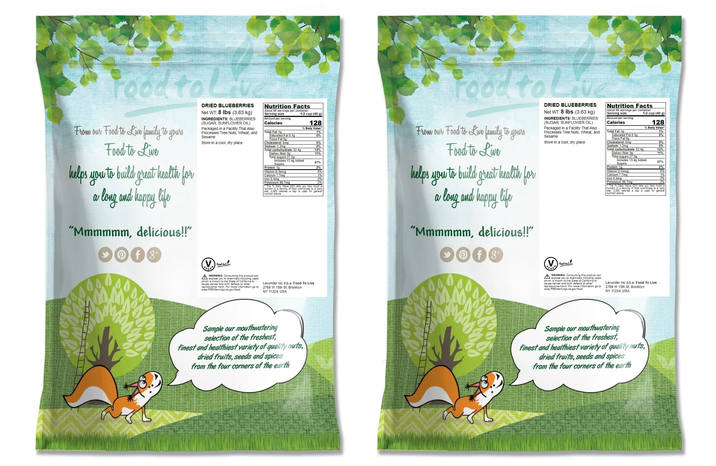 Dried Blueberries, 16 Pounds – Whole Berries, Lightly Sweetened, and Coated with Sunflower Oil, Kosher, Vegan, Unsulfured, Bulk