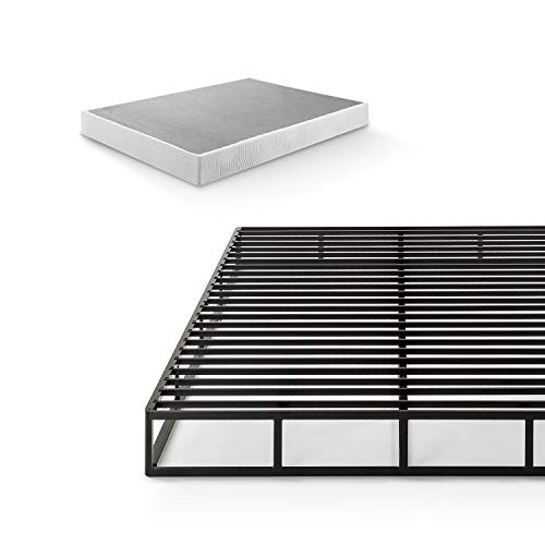 ZINUS Quick Lock Metal Smart Box Spring, 9 Inch Mattress Foundation, Strong Metal Structure, Easy Assembly, Queen, White