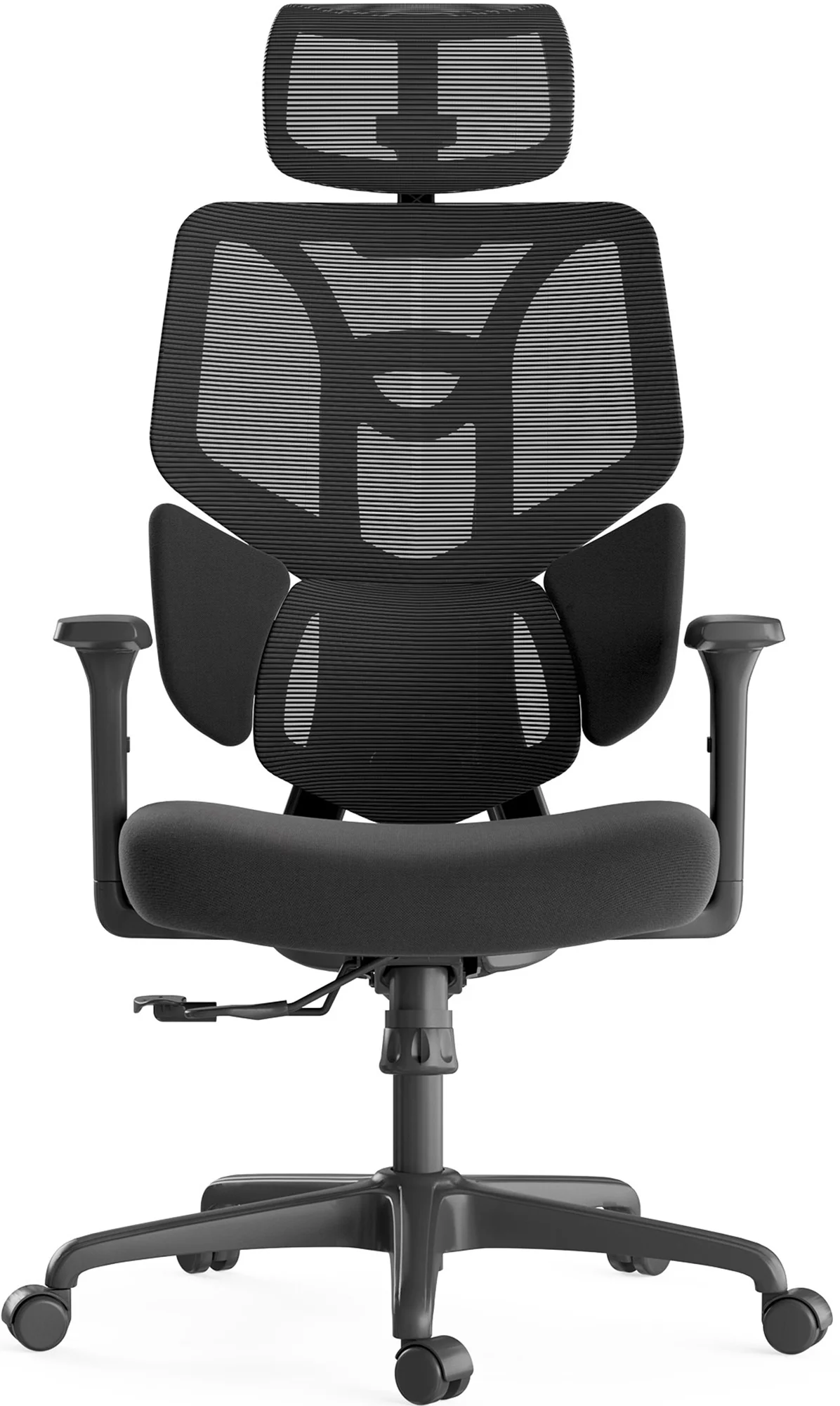 Hbada E3 Ergonomic Office Chair Elastic Adaptative Adjustment Back Lumbar Support Computer Chair High-Density Breathable Mesh Desk Chair with 115° Rocking,Black