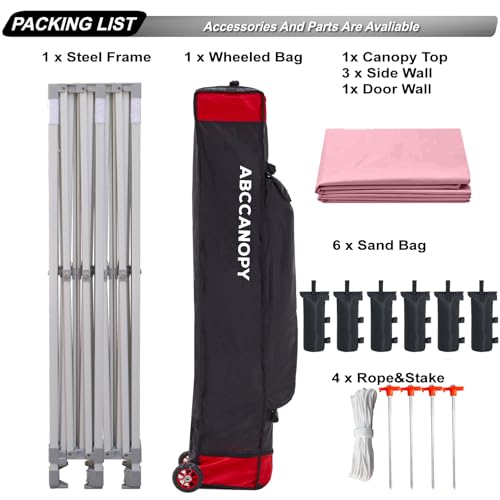 ABCCANOPY Easy Pop Up Canopy Tent with Sidewalls 10x10 Commercial -Series, White