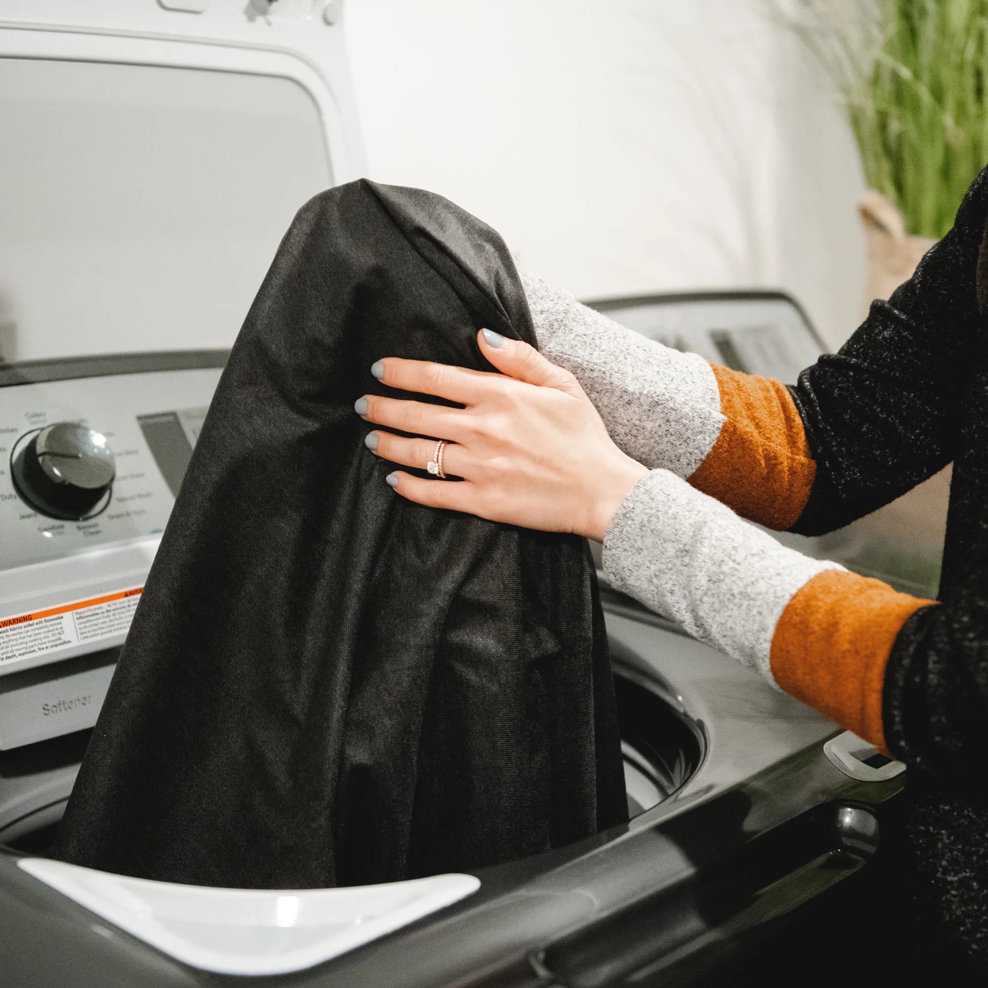 Big Joe Fuf XXL Foam Filled Bean Bag Chair with Removable Cover, Black Lenox, 6 feet Giant