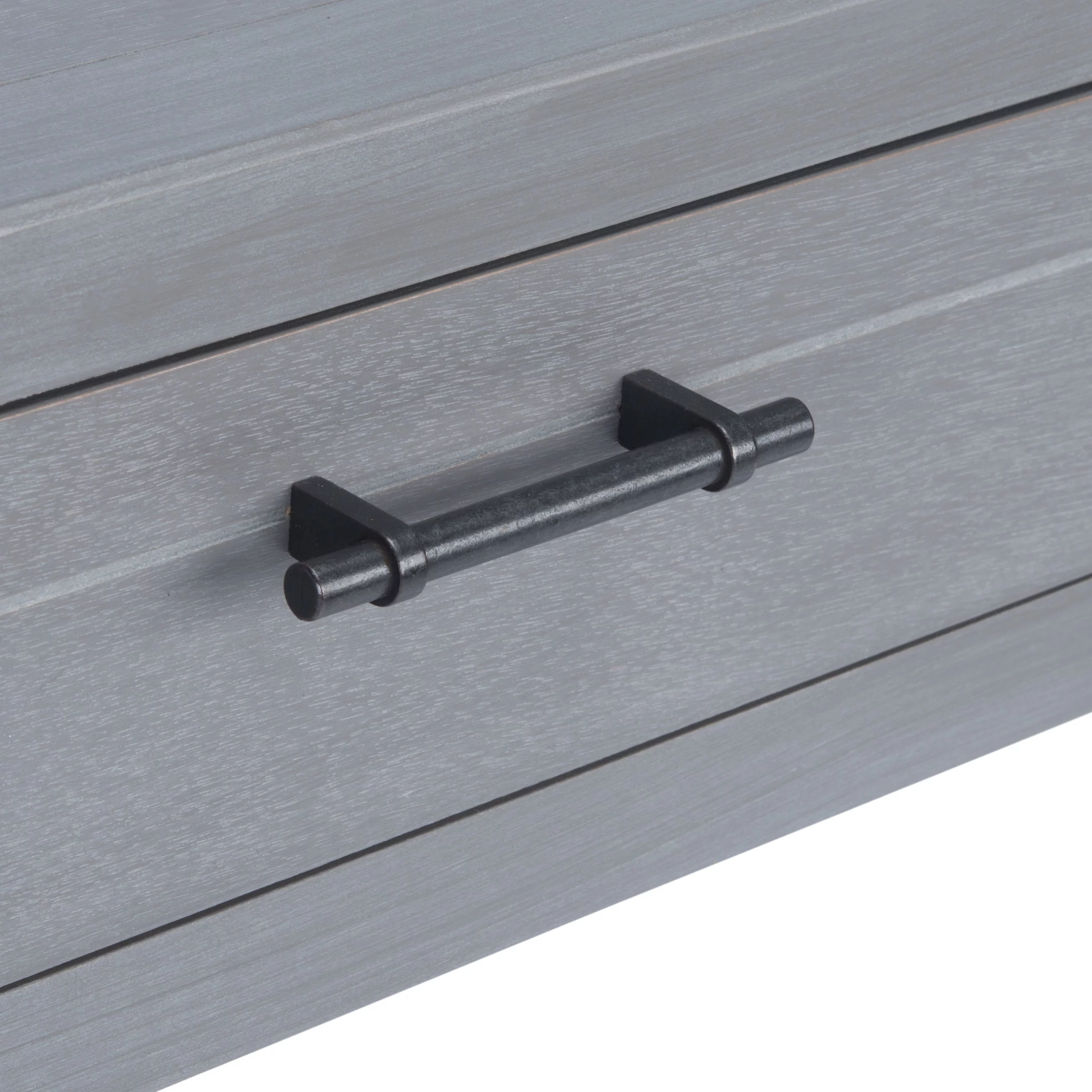 SAFAVIEH Filbert Solid Retro 2-Drawer Writing Desk, White Washed Grey