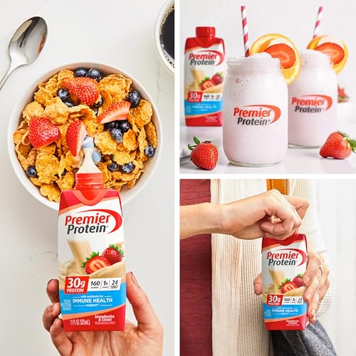 Premier Protein Protein Shake, Cafe Latte, 30g Protein, 1g Sugar, 11 fl oz Pack of 12