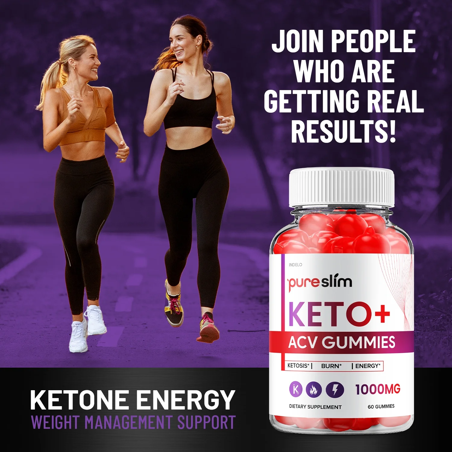 (2 Pack) Pure Slim Keto + ACV Gummies - Pure Slim Keto ACV Gummies Advanced Weight Loss, Maximum Strength Supplement (120 Gummies)