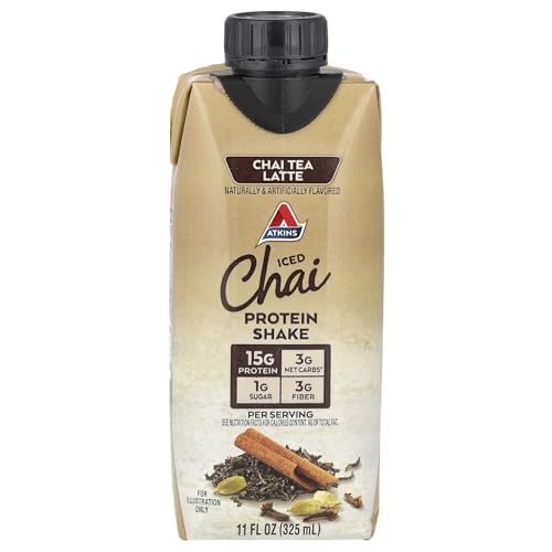 Atkins Creamy Milk Chocolate PLUS Protein Shake, 30g Protein, 7g Fiber, 2g Net Carb, 1g Sugar, Keto Friendly, Low Carb, High Protein Drink, 12 Count