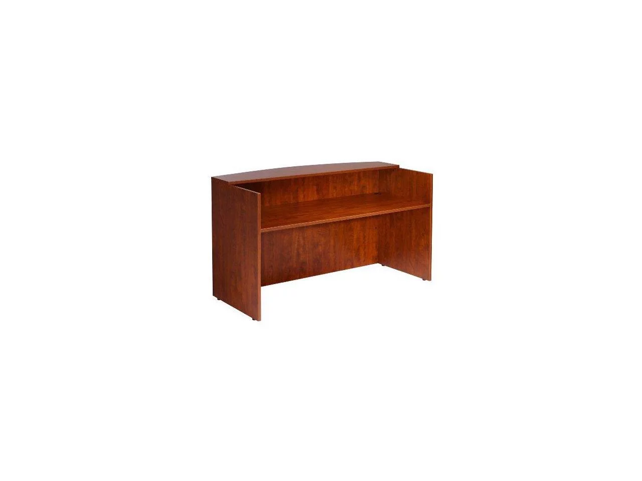 Boss Office Products Cherry 71 inch Reception Desk