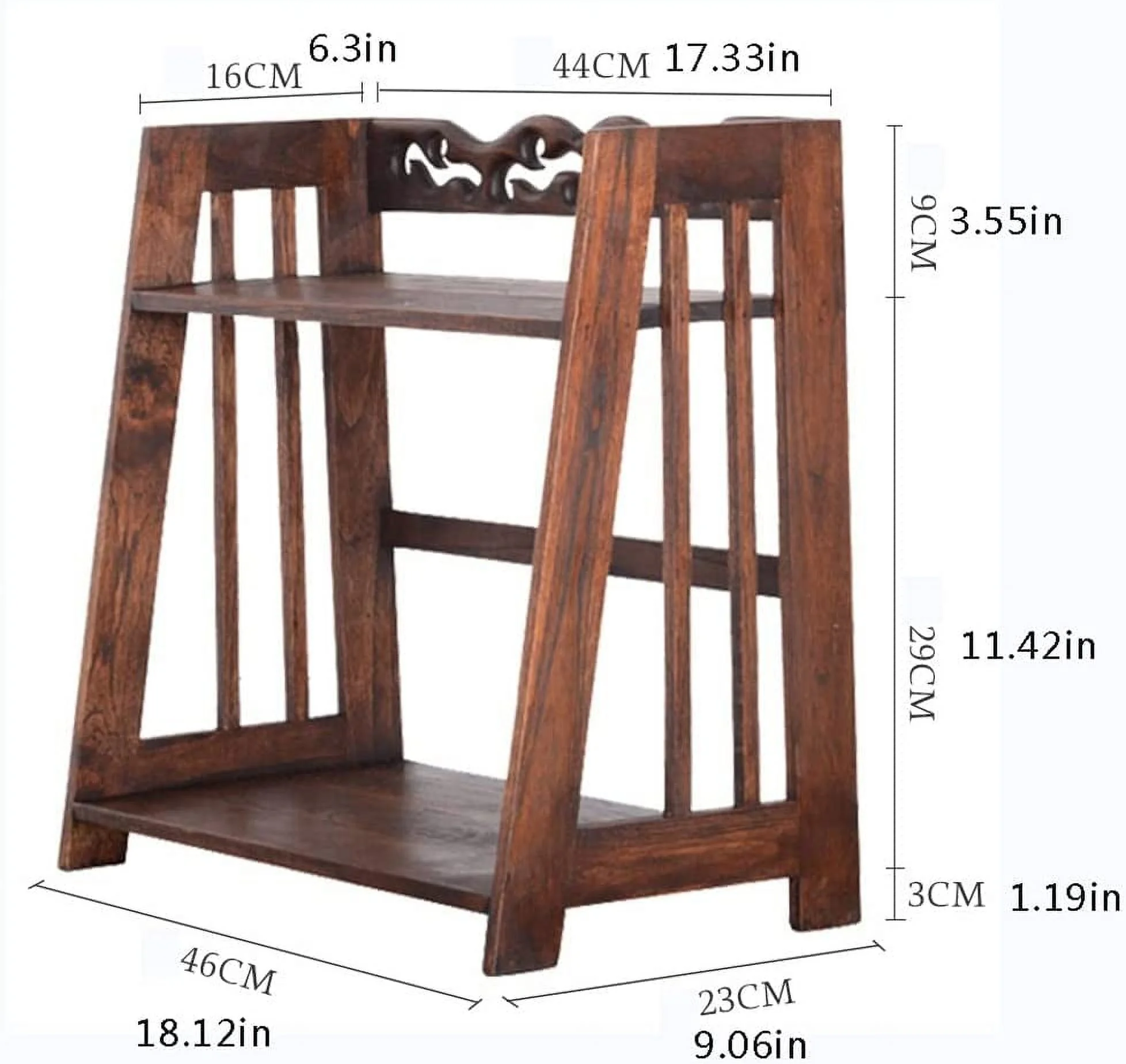 HOOMHIBIU Bookshelf for Bedroom Modern Bookcase with Open  Space Saving Organizer Shelves Book Rack Free Standing Wood Display Bookcase/Bookshelves