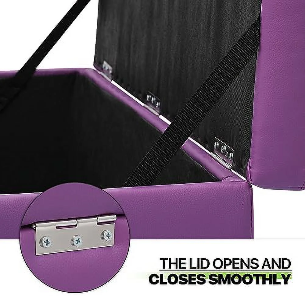 Rectangle Living Unfold  Bench Footstools Seat End Coffee Table Ottoman  Black