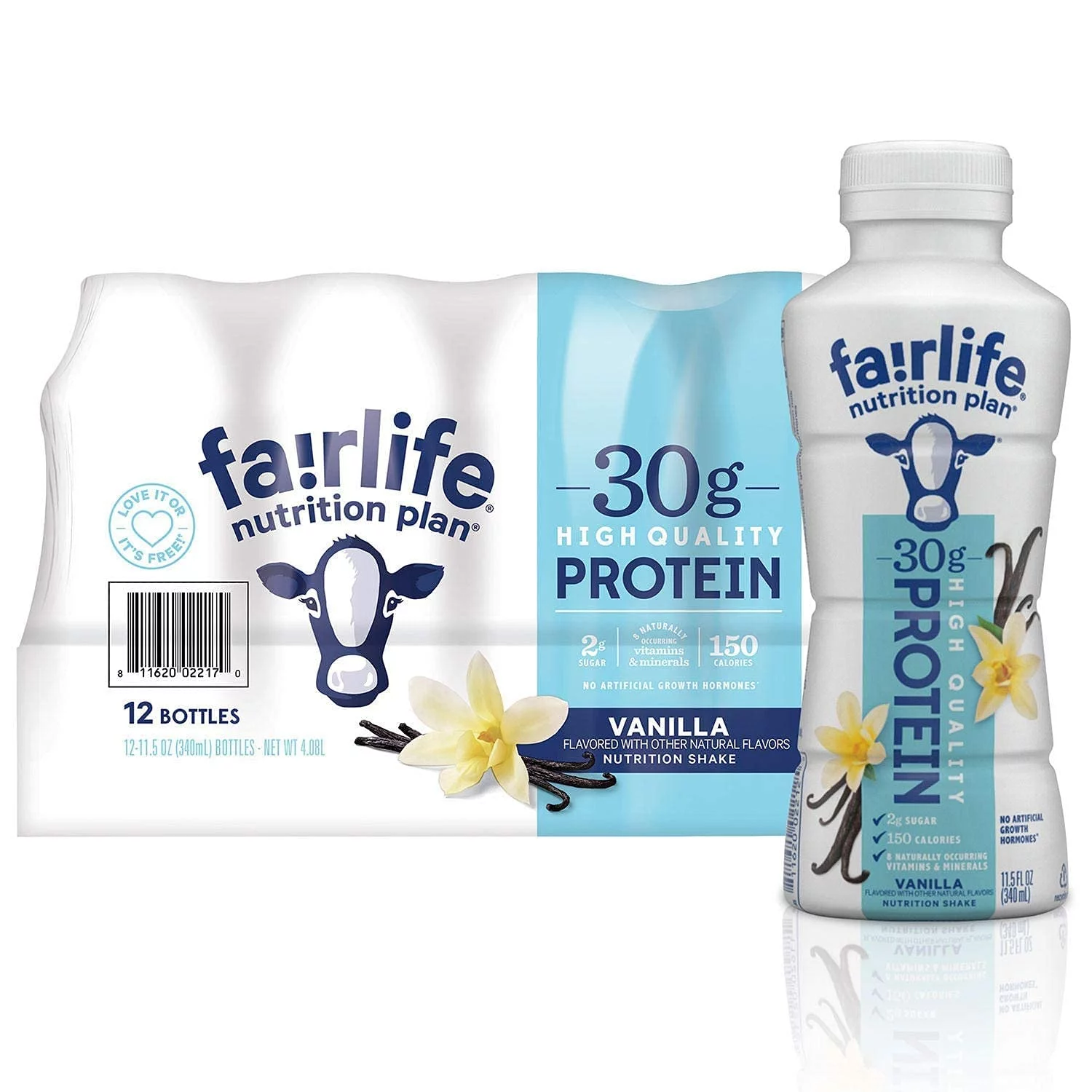 Fairlife Fair Life Nutrition Plan High Protein Vanilla Shake, 12 Pack Of 11.5 Fl Ounce Bottles, Vanilla, 11.5 Fl Ounce 3 pack 3 pack 11.4 Fl Oz Pack of 24