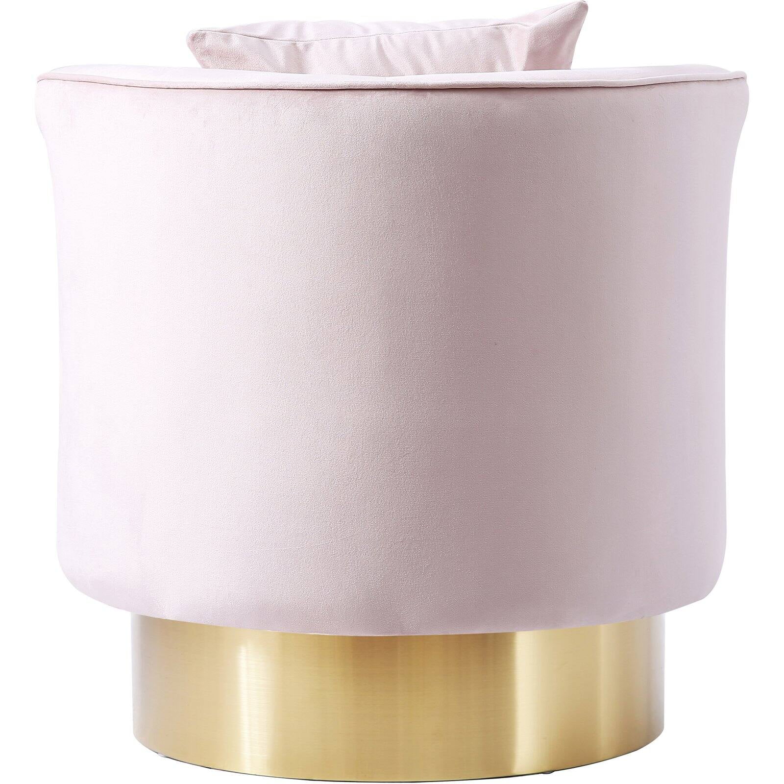 Meridian Furniture Kendra Cognac Velvet Swivel Accent Chair