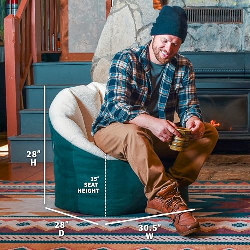 Big Joe Milano Lenox Denim Cobalt Beanbag Chair