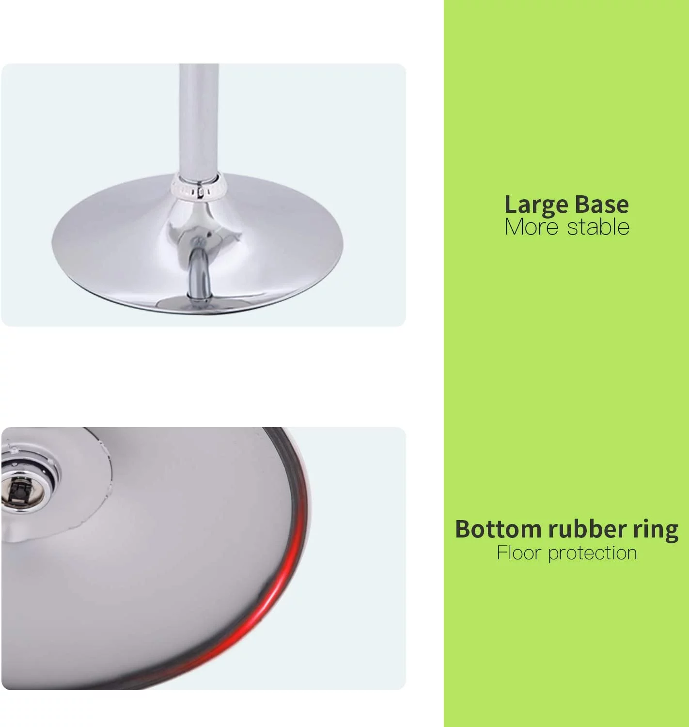 FDW Counter Height Swivel Bar Stools PU Leather Padded with Back,Set of 2 Height Adjustable Counter Stool Barstools Dining Chair,Black