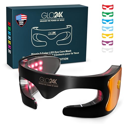 GLO24K Bionic 7 Color LED Eye Care Mask I Designed for The Delicate Skin Around The Eyes. for a Flawless, Radiant Complexion.
