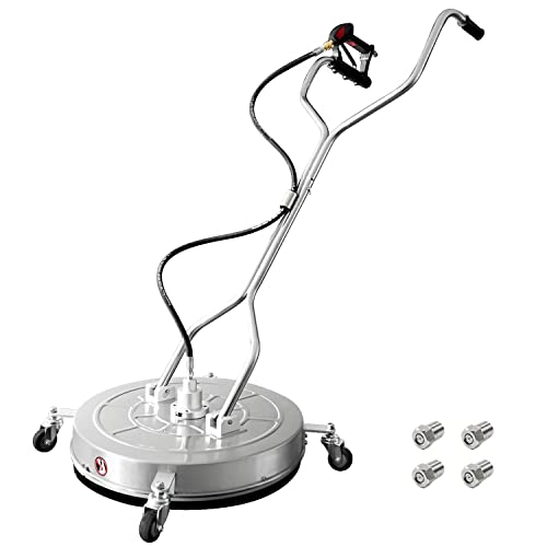 JANZ Pressure Washer Surface Cleaner with 4 Wheels,Ideal for Driveways,Sidewalks,Patios,Decks Cleaning (14 Inch Black)