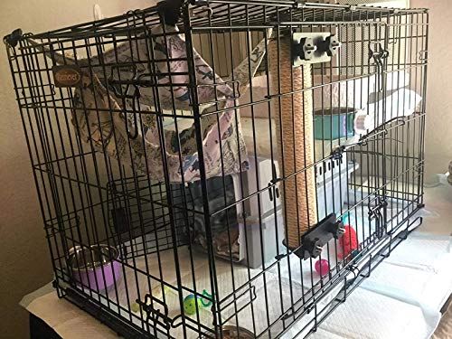 Cat Scratching Post Cage Mounted Cat Scratcher Space-Saving Sisal Scratch Post for Cat Grinding Claws Scratching and Climbing