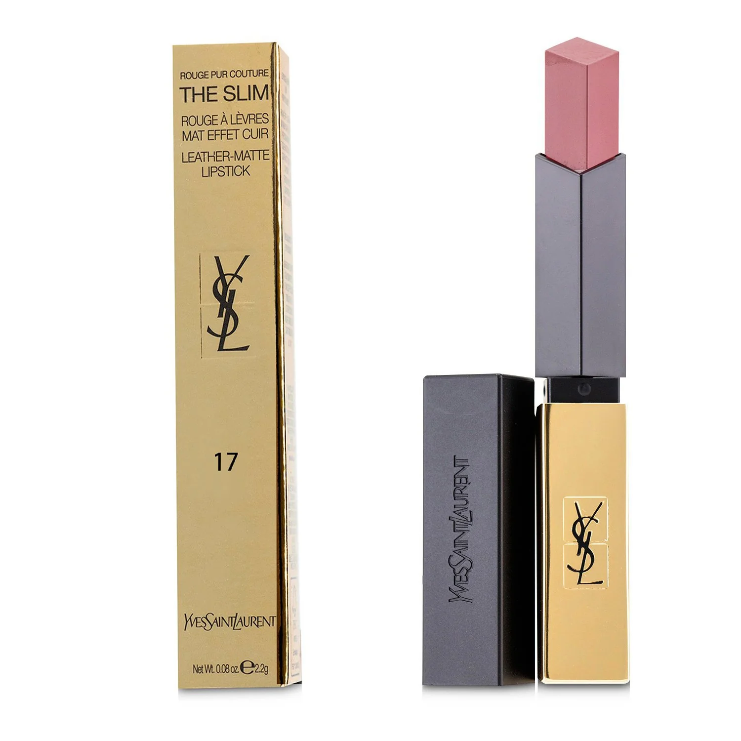 Yves Saint Laurent Rouge Pur Couture The Slim Leather Matte Lipstick - # 8 Contrary Fuchsia  2.2g/0.08oz
