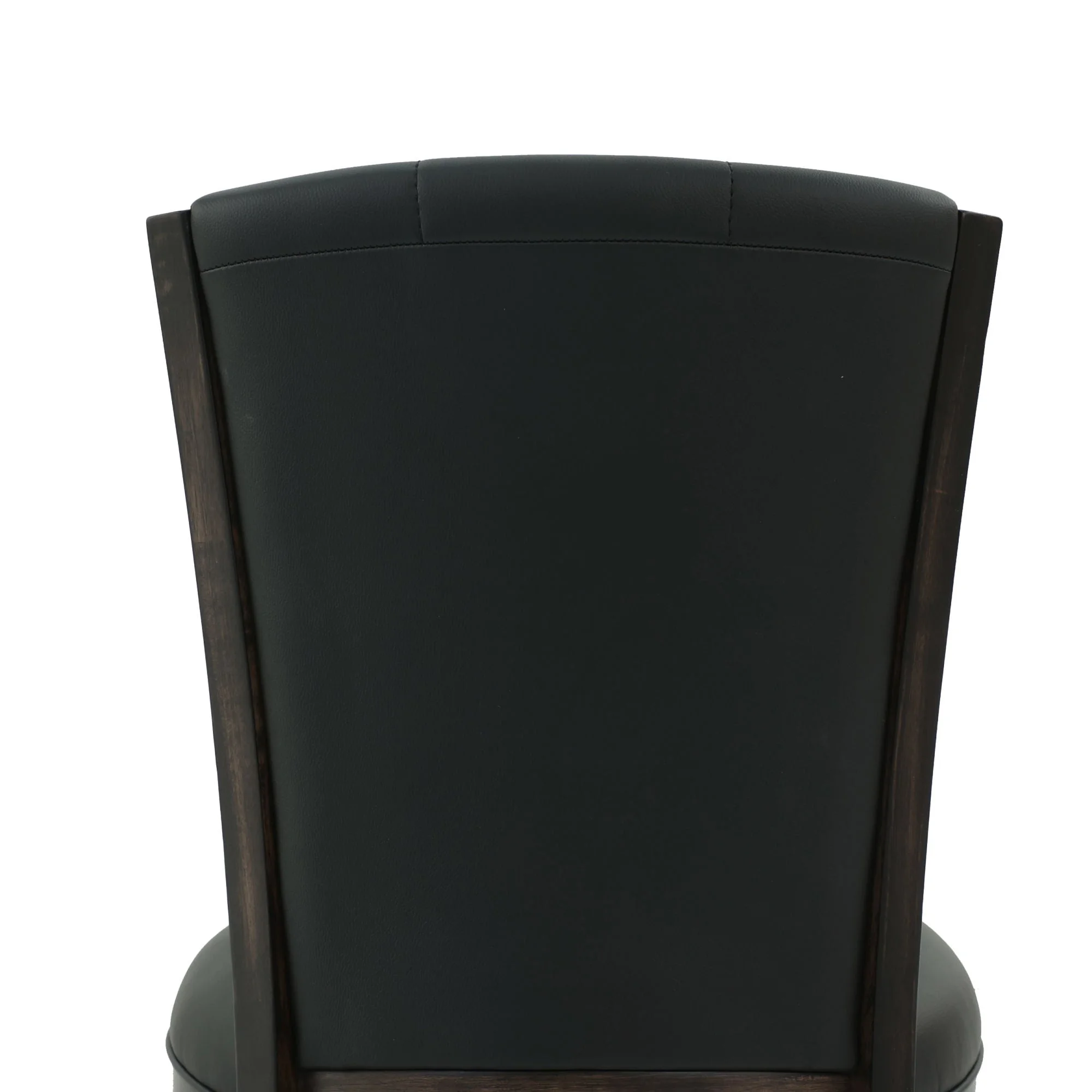 Poundex F1855 Faux Leather Counter Chair with Swivel Function, Black - Set of 2
