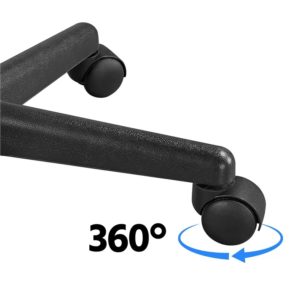 Yaheetech Adjustable Office Chair Swivel Chair Executive Artificial Leather Computer Chair 360°Rolling with wheels Ergonomic Essential Desk Chair with armrest