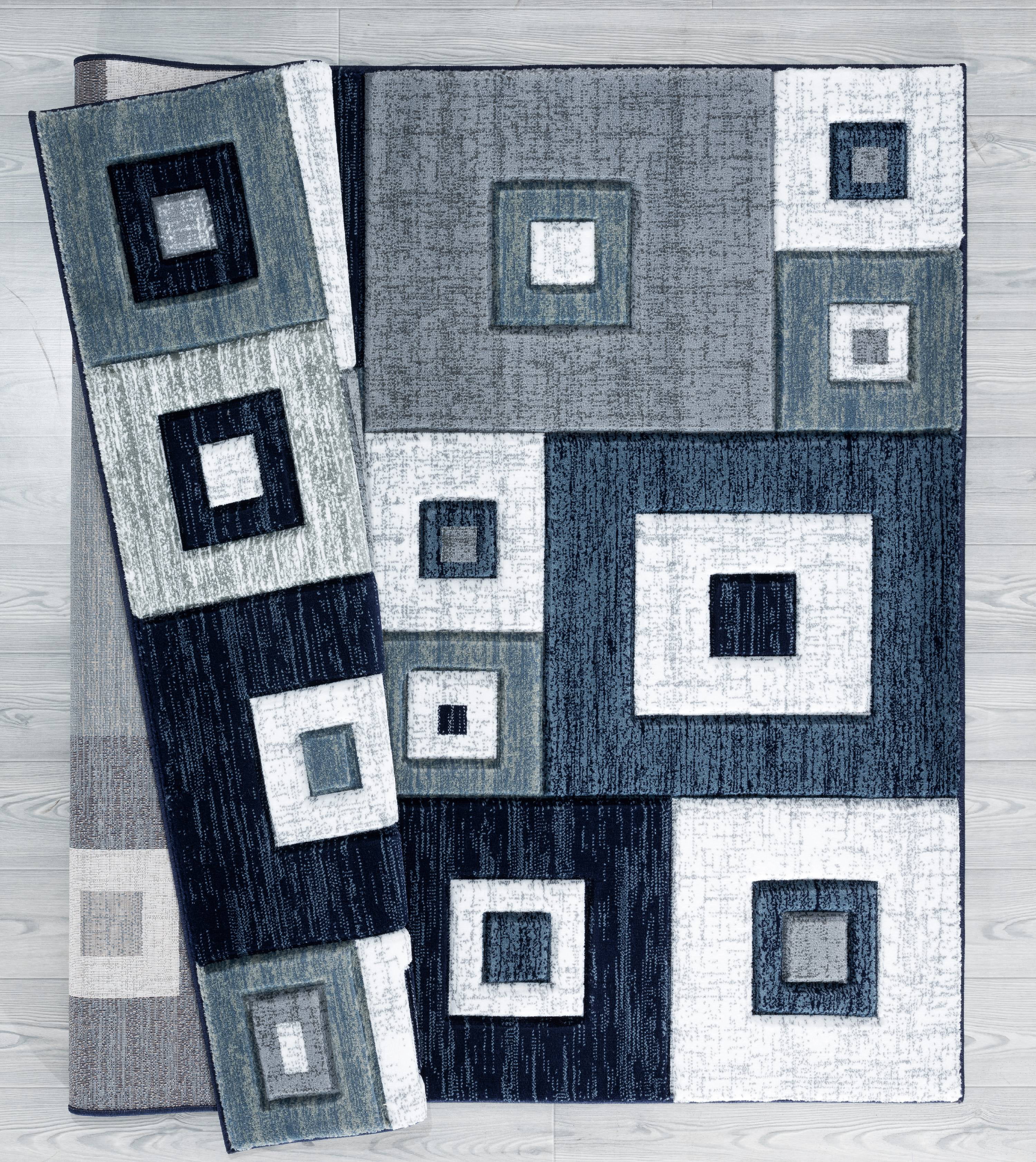 United Weavers Drachma Benson Modern Geometric Accent Rug, Navy, 2'7