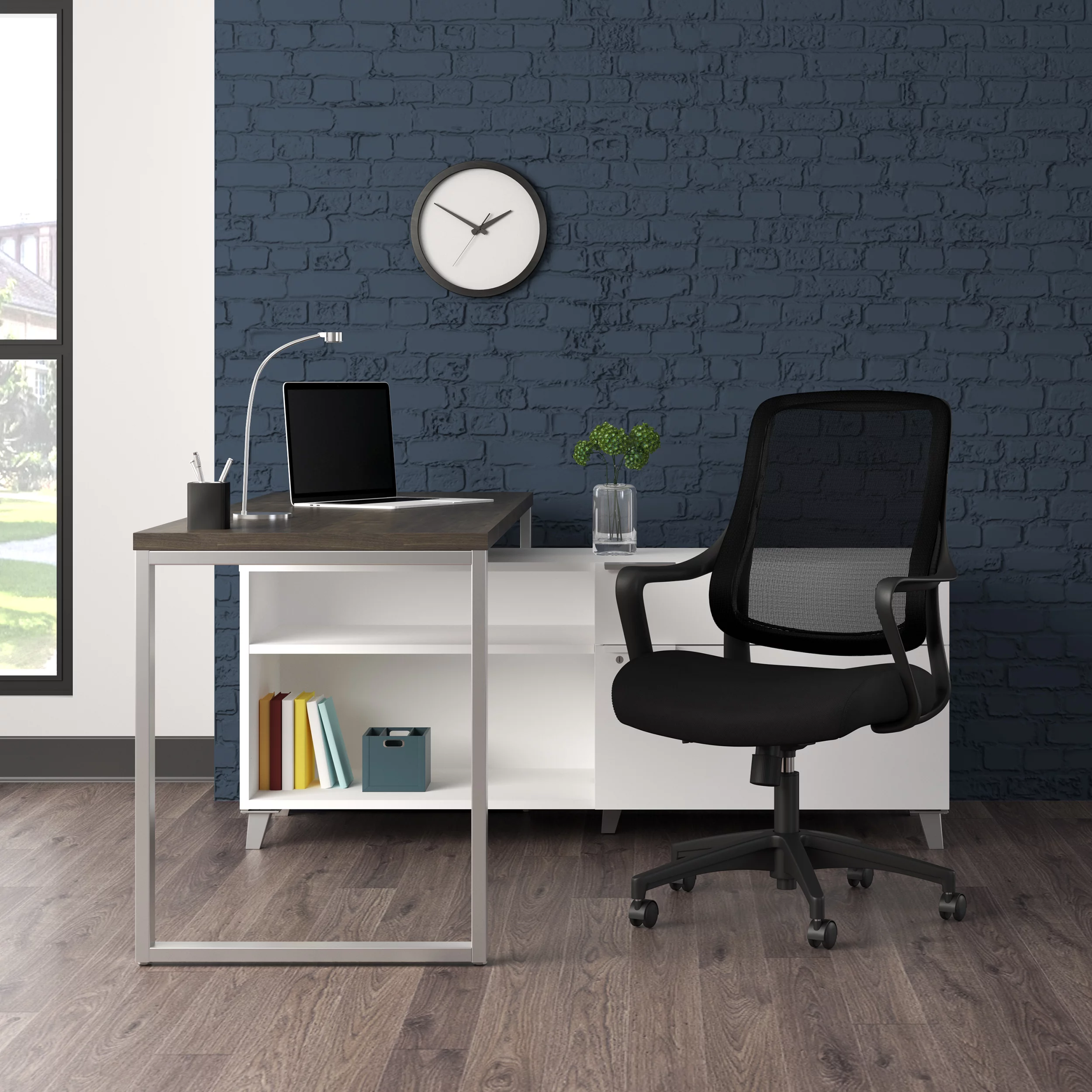 HON Basyx Helium Commercial-Grade Light Task Chair, Office Chair, in Black (BSX100VA10T)