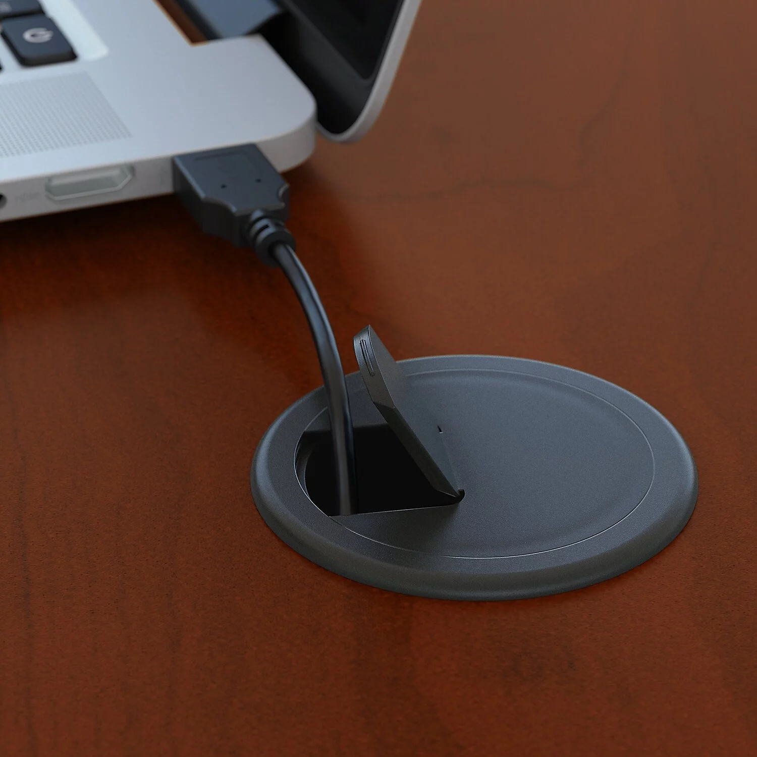 Series C 66W x 30D Office Desk with Drawers in Hansen Cherry - Engineered Wood